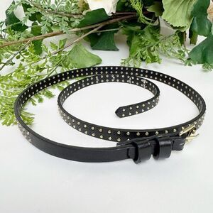OLD NAVY | stud thin belt | black gold | medium | punk edgy